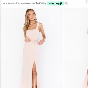 Blush long dress, bridesmaid